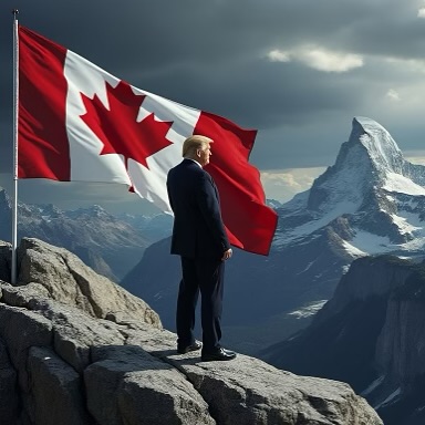Trump’s Audacious Plans for Canada - shared an AI image on social media captioned "Oh Canada!"